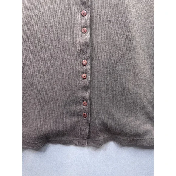 Sarah Bentley Vintage Womens Cardigan Sweater Olive Green Button Front Size L - Picture 3 of 8